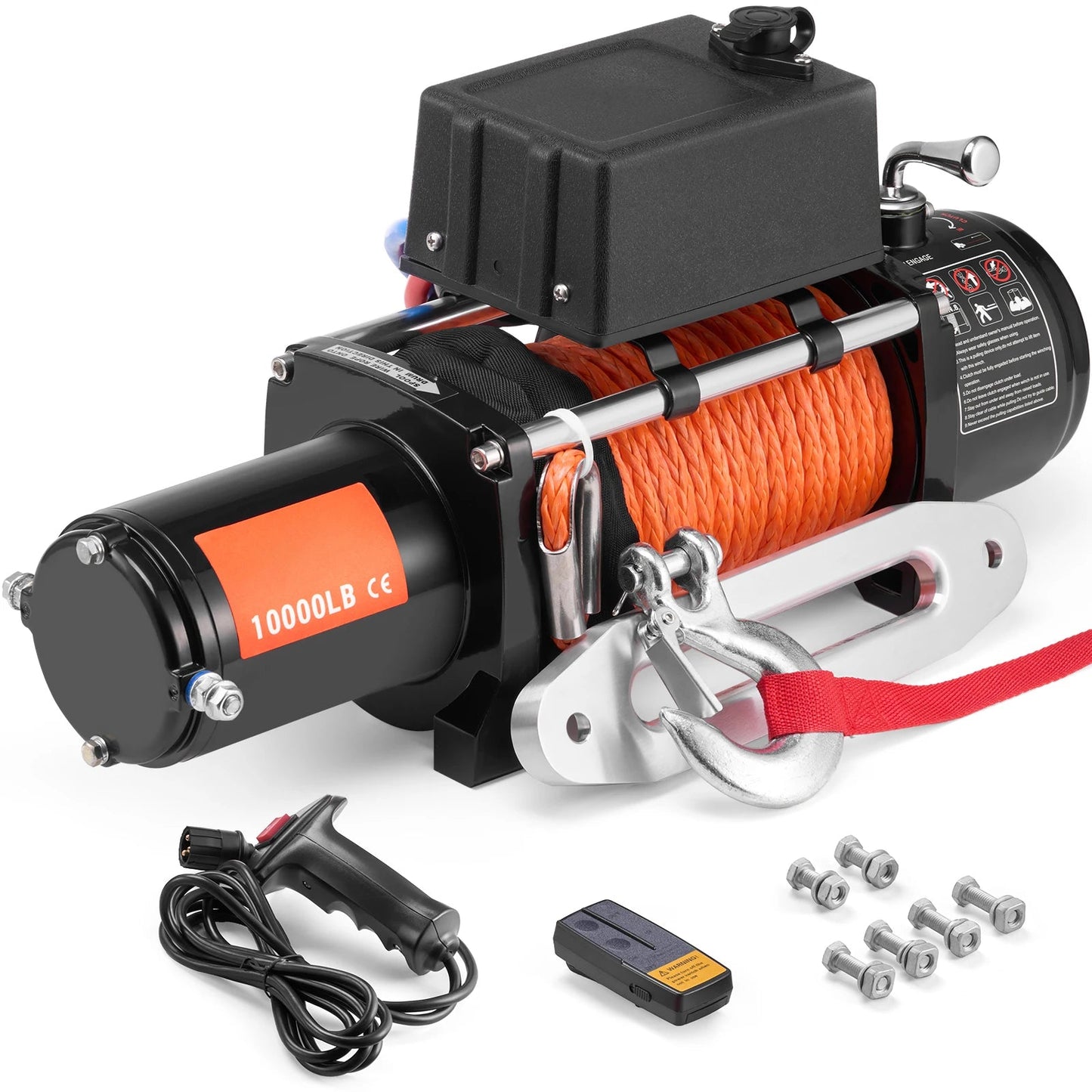 SucceBuy 10,000 lbs 12V Electric Winch – 65ft Synthetic Rope, Wireless & Wired Remote, IP55 Waterproof for Truck, SUV & Jeep Off - Road - Buy at GearForge