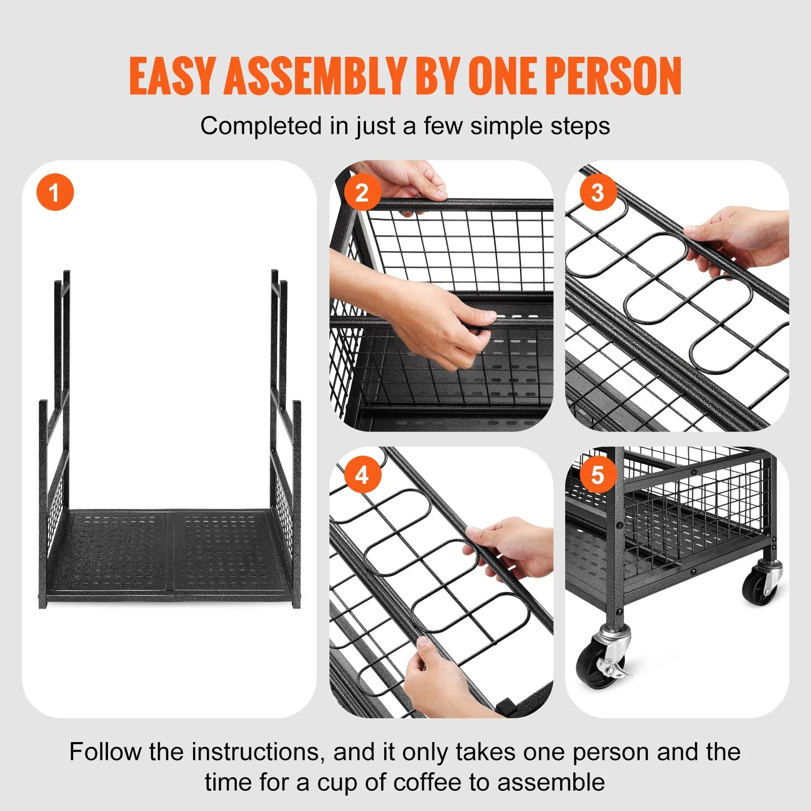SucceBuy 16 Slots Garden Tool Organizer Yard Tool Tower Rack with Hooks Wheels Long - Handled Rake Stand Holder for Garage Storage - Buy at GearForge