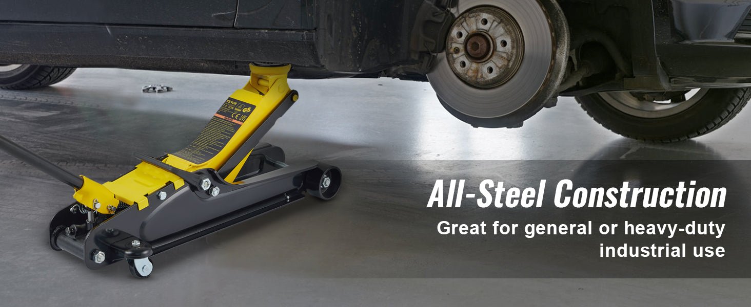 SucceBuy 2.5T Floor Hydraulic Jack Pneumatic Low Profile Floor Jack Heavy - Duty Steel Floor Jacks with Single Piston Lift Pump - Buy at GearForge