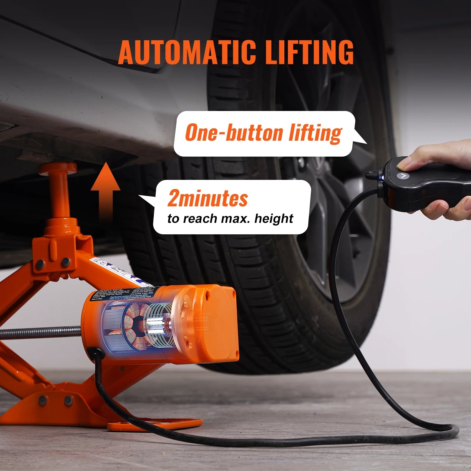 SucceBuy 3T Electric Scissor Car Jack with 12V Impact Wrench – Portable SUV & Truck Tire Lifting Tool - Buy at GearForge