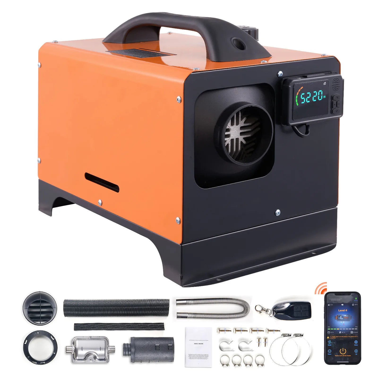 SucceBuy 8KW Diesel Air Heater Bluetooth All - on - one Diesel Heater with LCD Portable Parking Heater for Trailer Camper Van Boat - Buy at GearForge