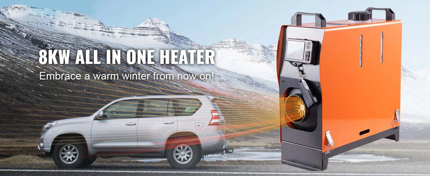 SucceBuy 8KW Diesel Air Heater Bluetooth All - on - one Diesel Heater with LCD Portable Parking Heater for Trailer Camper Van Boat - Buy at GearForge