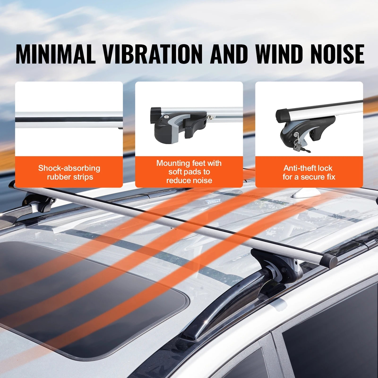 SucceBuy Adjustable Aluminum Roof Rack Crossbars – 200 lbs Load Capacity for SUVs & Sedans - Buy at GearForge