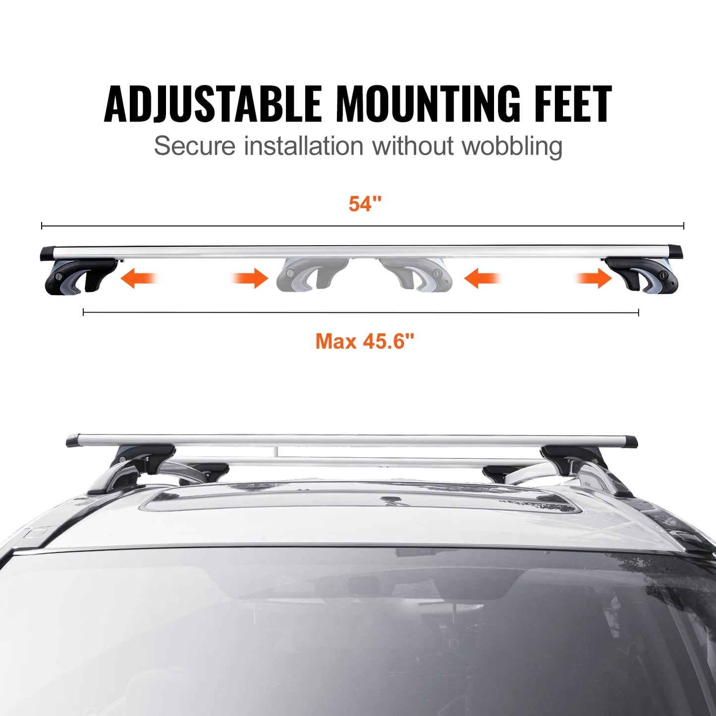 SucceBuy Adjustable Aluminum Roof Rack Crossbars – 200 lbs Load Capacity for SUVs & Sedans - Buy at GearForge