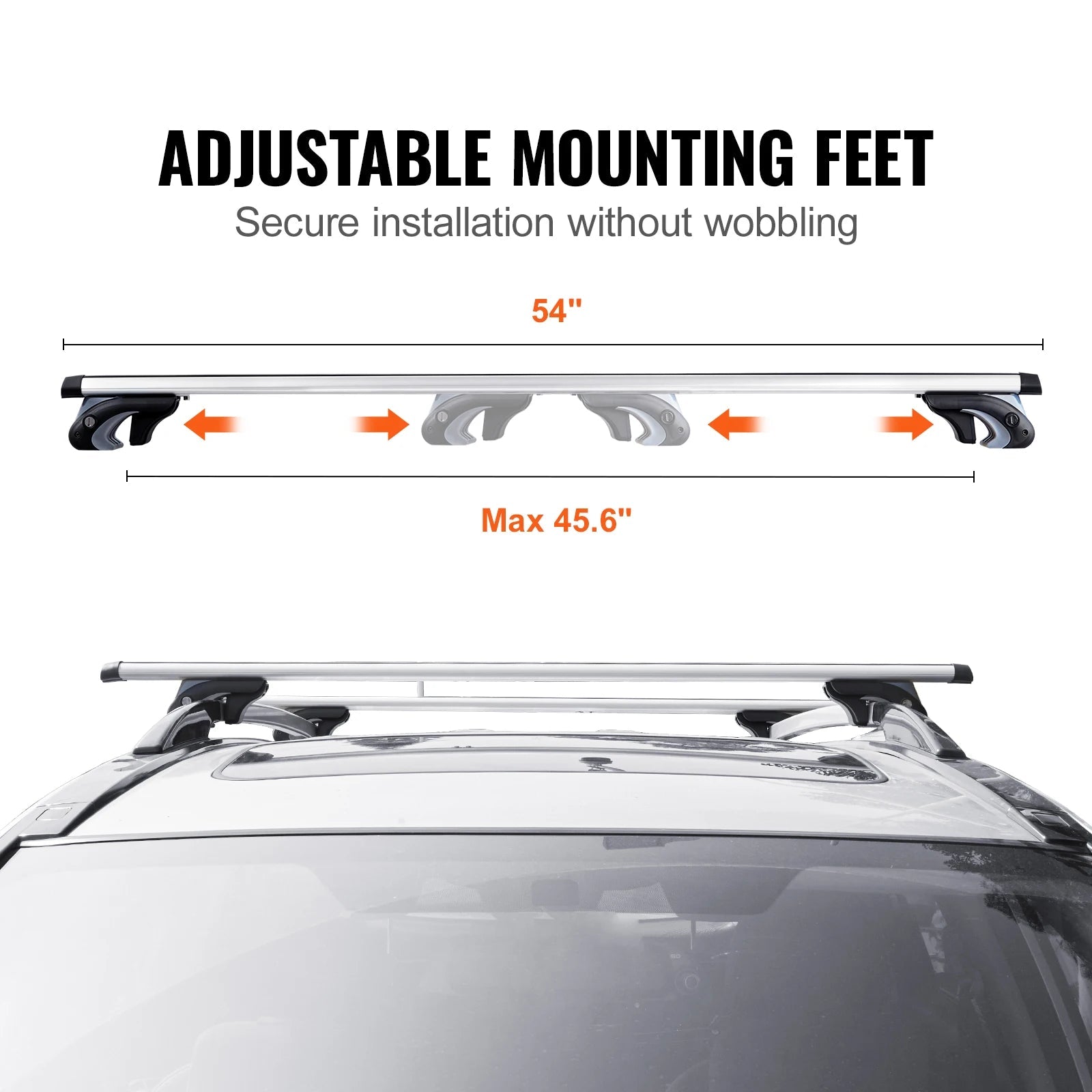 SucceBuy Adjustable Aluminum Roof Rack Crossbars – 200 lbs Load Capacity for SUVs & Sedans - Buy at GearForge
