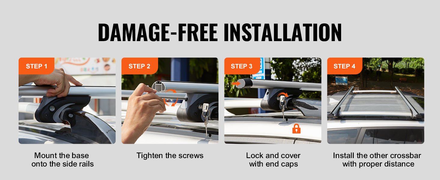 SucceBuy Adjustable Aluminum Roof Rack Crossbars – 200 lbs Load Capacity for SUVs & Sedans - Buy at GearForge