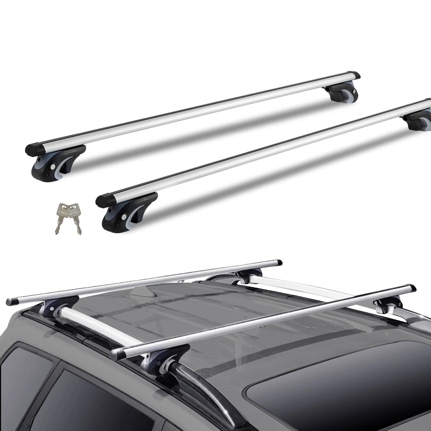 SucceBuy Adjustable Aluminum Roof Rack Crossbars – 200 lbs Load Capacity for SUVs & Sedans - Buy at GearForge