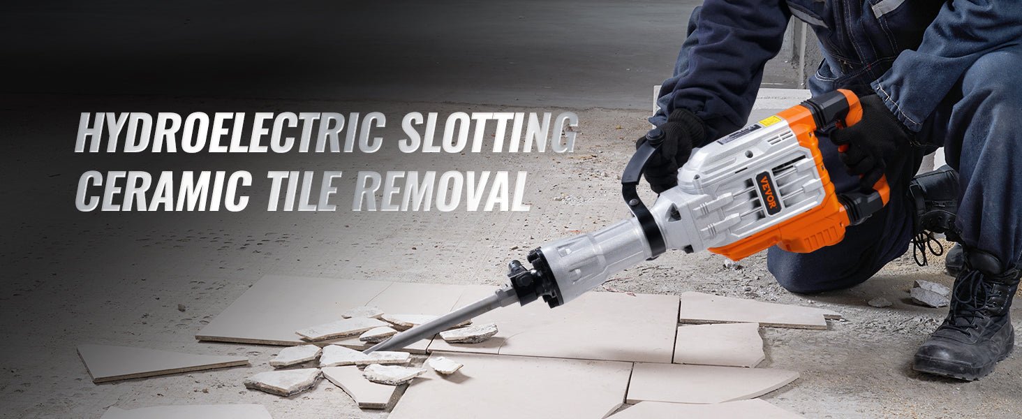 SucceBuy Demolition Jack Hammer 1500W/2200W/3500W Jack Hammer Concrete Breaker Heavy Duty Electric Jack Hammer 2/4pcs Chisel - Buy at GearForge