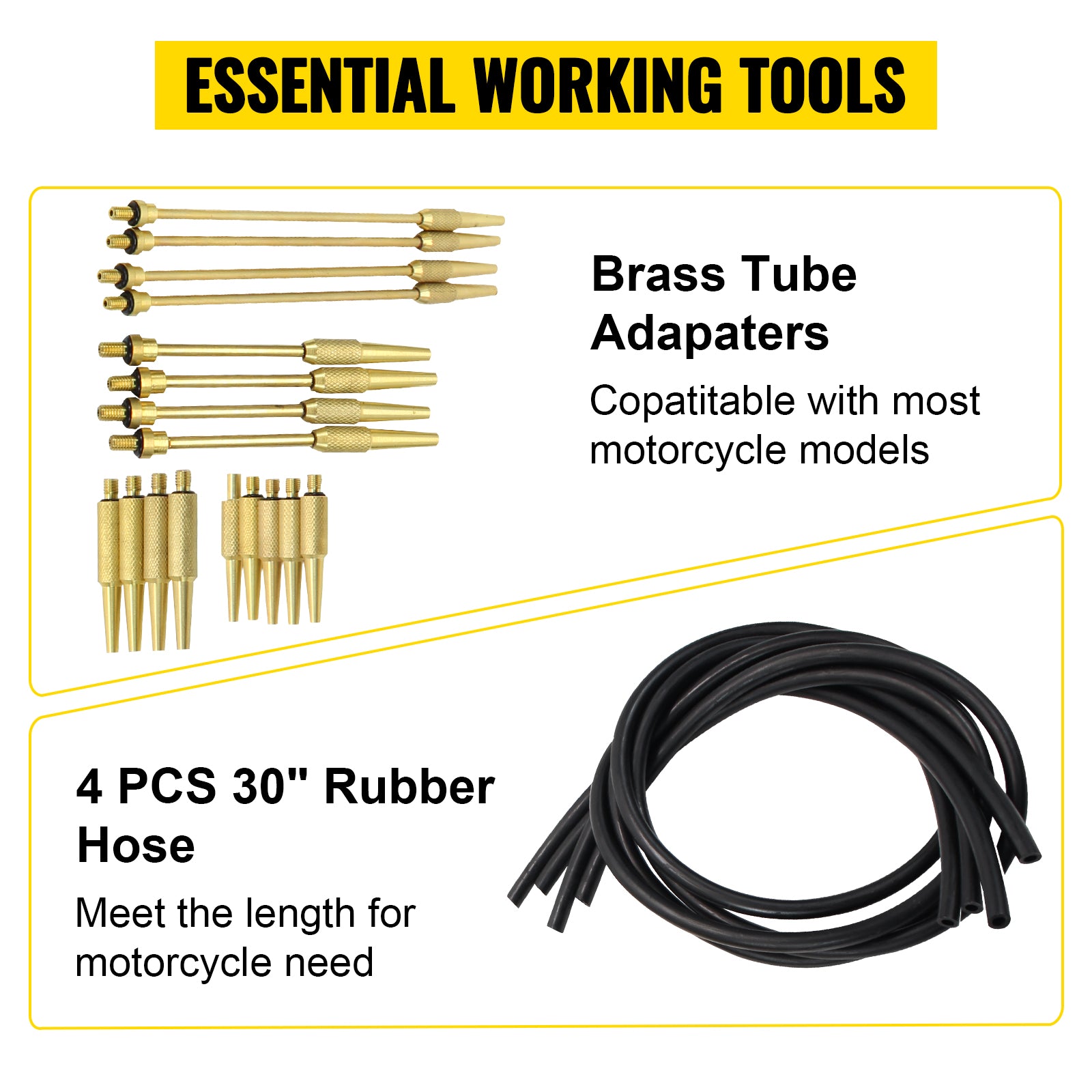 SucceBuy Fuel Vacuum Carburetor Synchronizer Carb Tool sync 4 Gauge Set with Rubber Hose Vacuum Balancer Meter Kit For Motorbike - Buy at GearForge