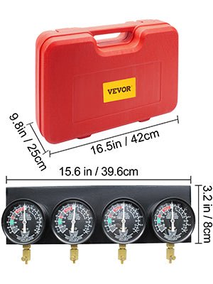 SucceBuy Fuel Vacuum Carburetor Synchronizer Carb Tool sync 4 Gauge Set with Rubber Hose Vacuum Balancer Meter Kit For Motorbike - Buy at GearForge
