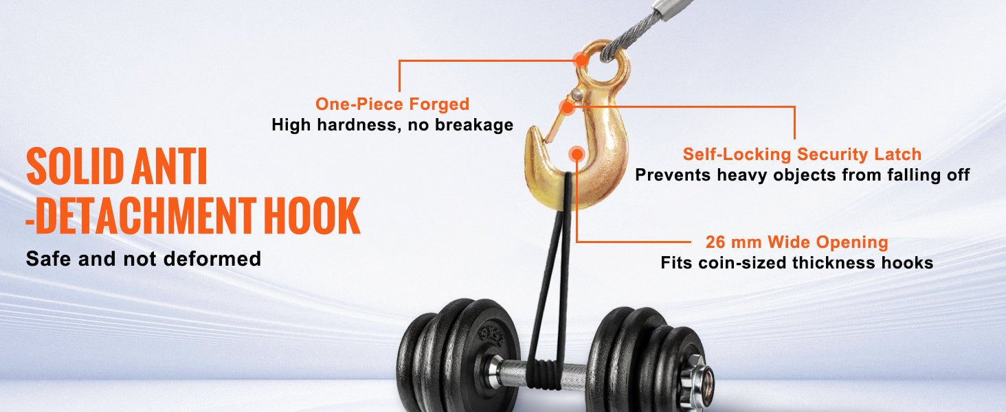 SucceBuy Hand Winch Heavy Duty Rope Crank with 33 ft Steel Wire Cable and Two - Way Ratchet for Trailer Boat or ATV Towing - Buy at GearForge