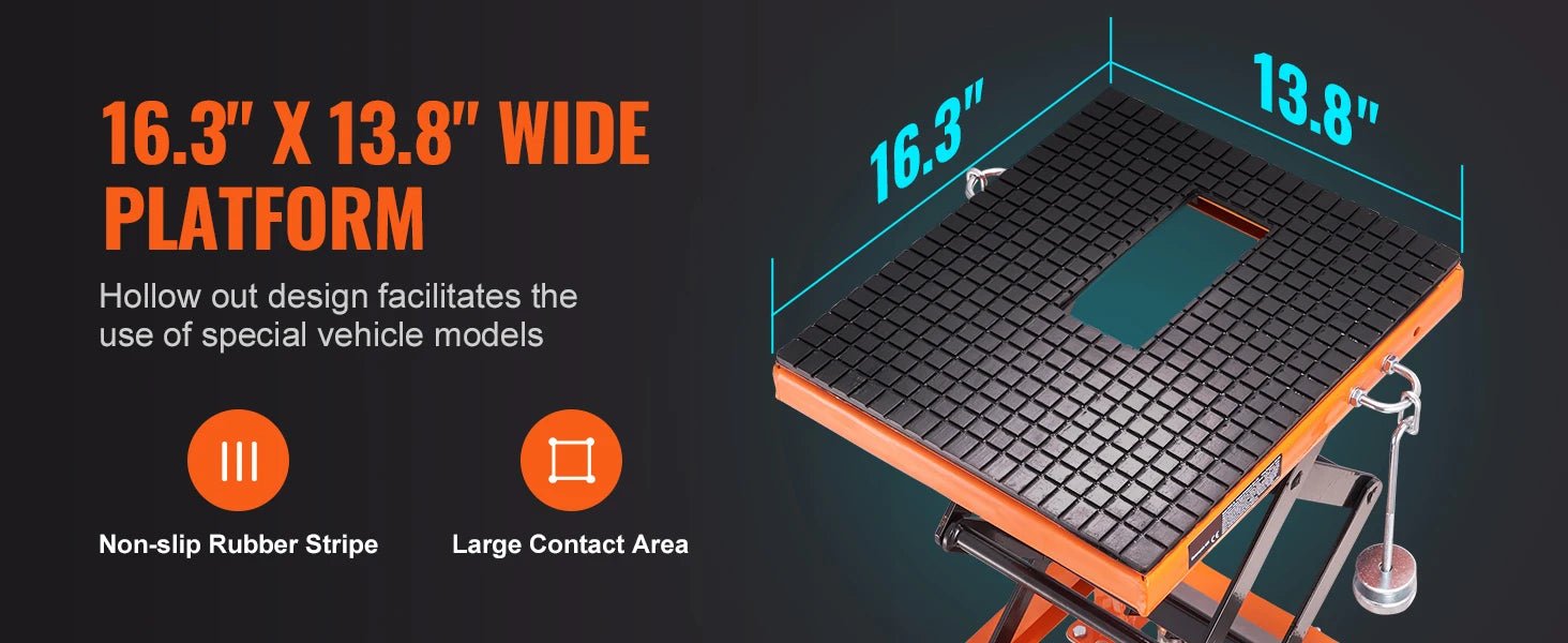 SucceBuy Hydraulic Motorcycle Lift Table 350 LBS Motorcycle Scissor Jack Lift Hydraulic Foot - Operated Jack Stand for Dirt Bike - Buy at GearForge
