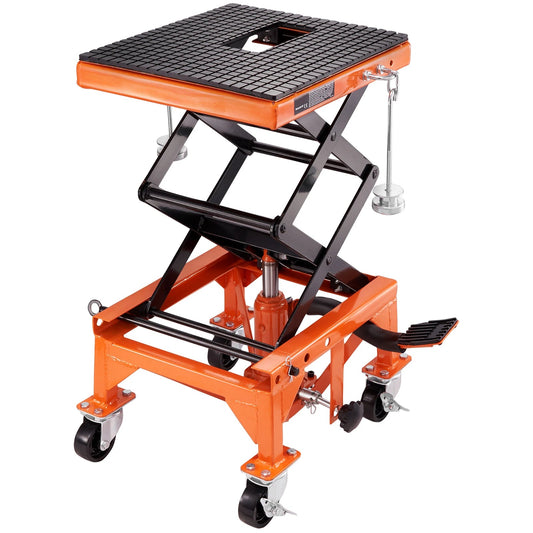 SucceBuy Hydraulic Motorcycle Lift Table 350 LBS Motorcycle Scissor Jack Lift Hydraulic Foot - Operated Jack Stand for Dirt Bike - Buy at GearForge