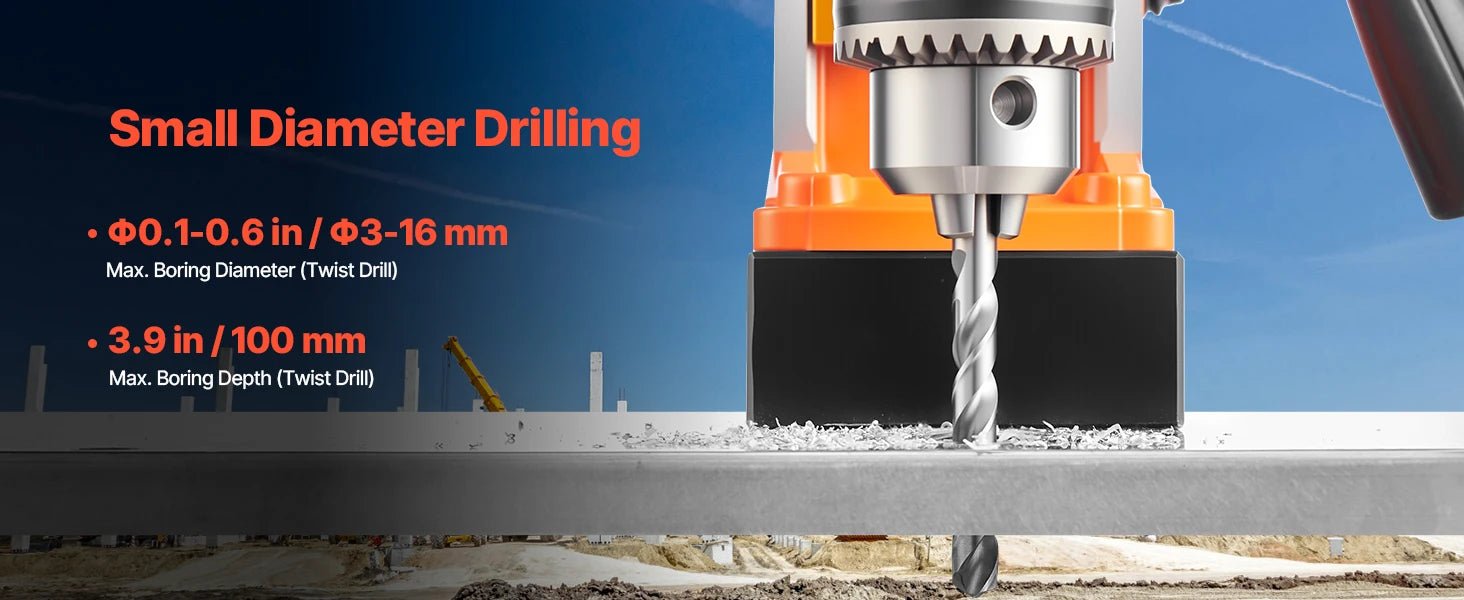 SucceBuy Magnetic Drill 1450W Motor Boring Diameter 2810 lbf Portable Electric Mag Drill Press Variable Speed Drilling Machine - Buy at GearForge