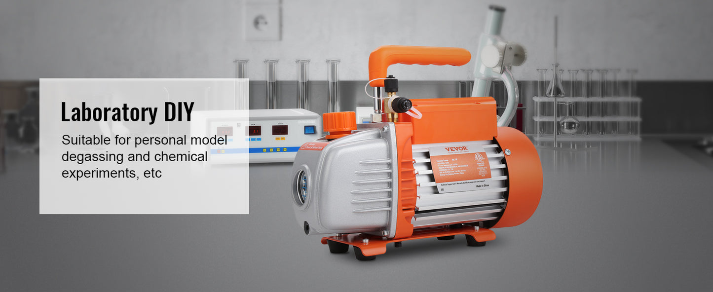 VEVOR 1&2 Stage Vacuum Pump 3.5/5/7CFM AC120V Air Conditioning Conditioner Vacuum Pump for HVAC Repair Refrigeration Maintenance