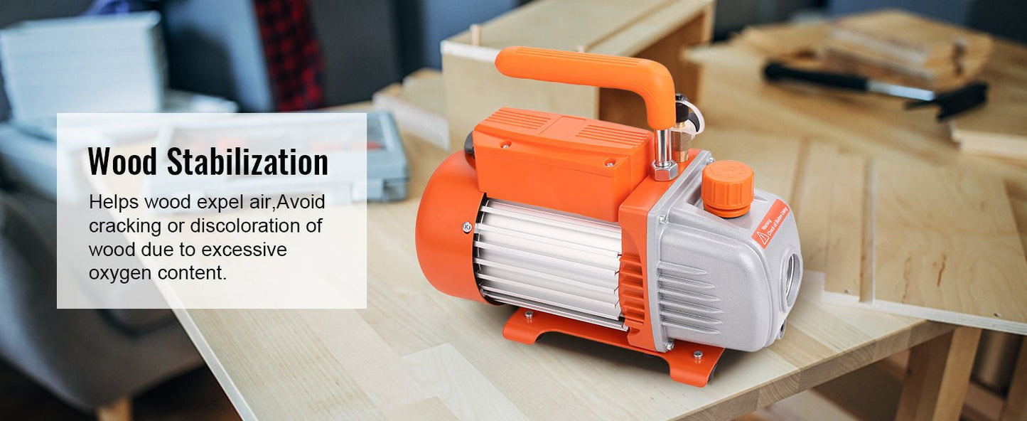 VEVOR 1&2 Stage Vacuum Pump 3.5/5/7CFM AC120V Air Conditioning Conditioner Vacuum Pump for HVAC Repair Refrigeration Maintenance - Buy at GearForge