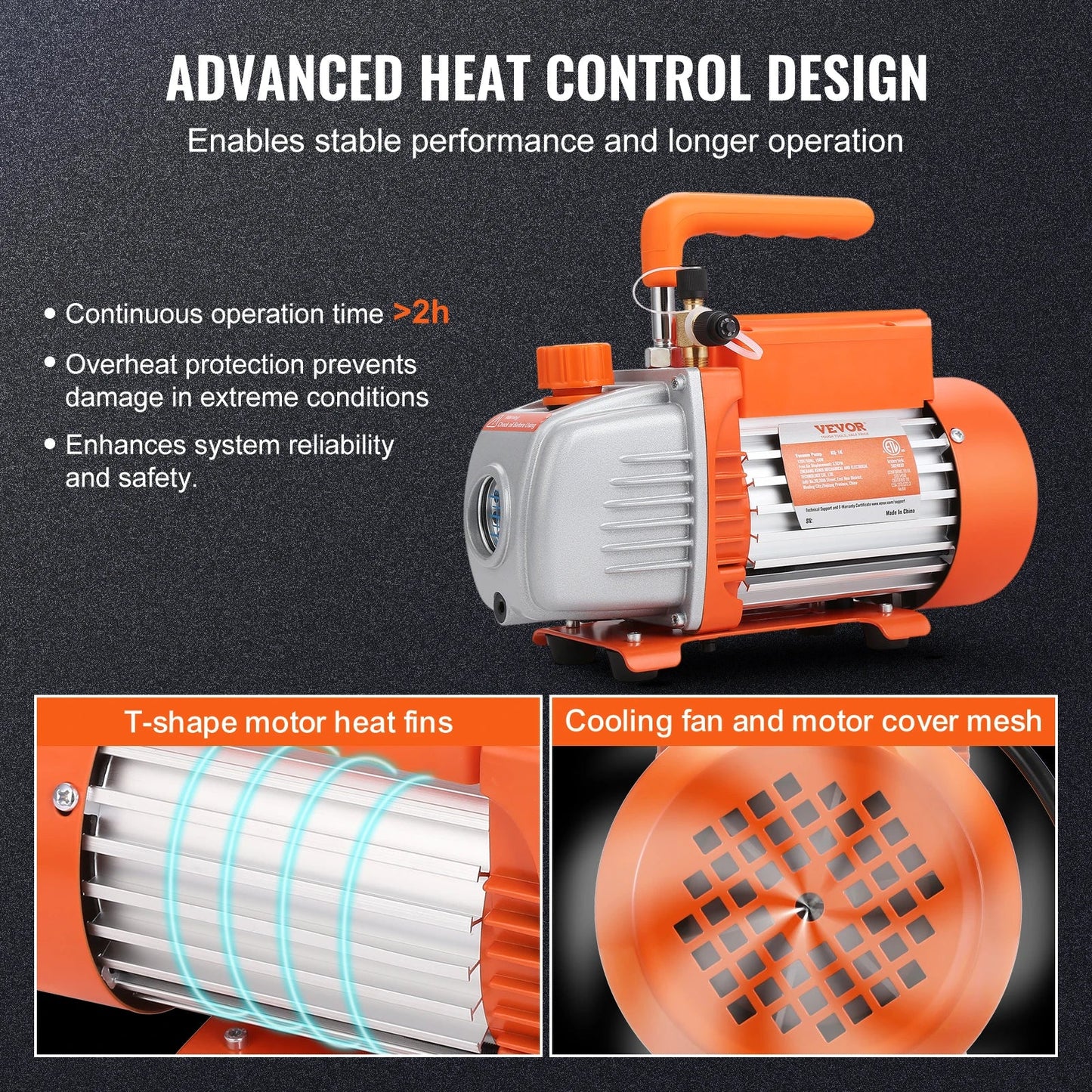 VEVOR 1&2 Stage Vacuum Pump 3.5/5/7CFM AC120V Air Conditioning Conditioner Vacuum Pump for HVAC Repair Refrigeration Maintenance - Buy at GearForge