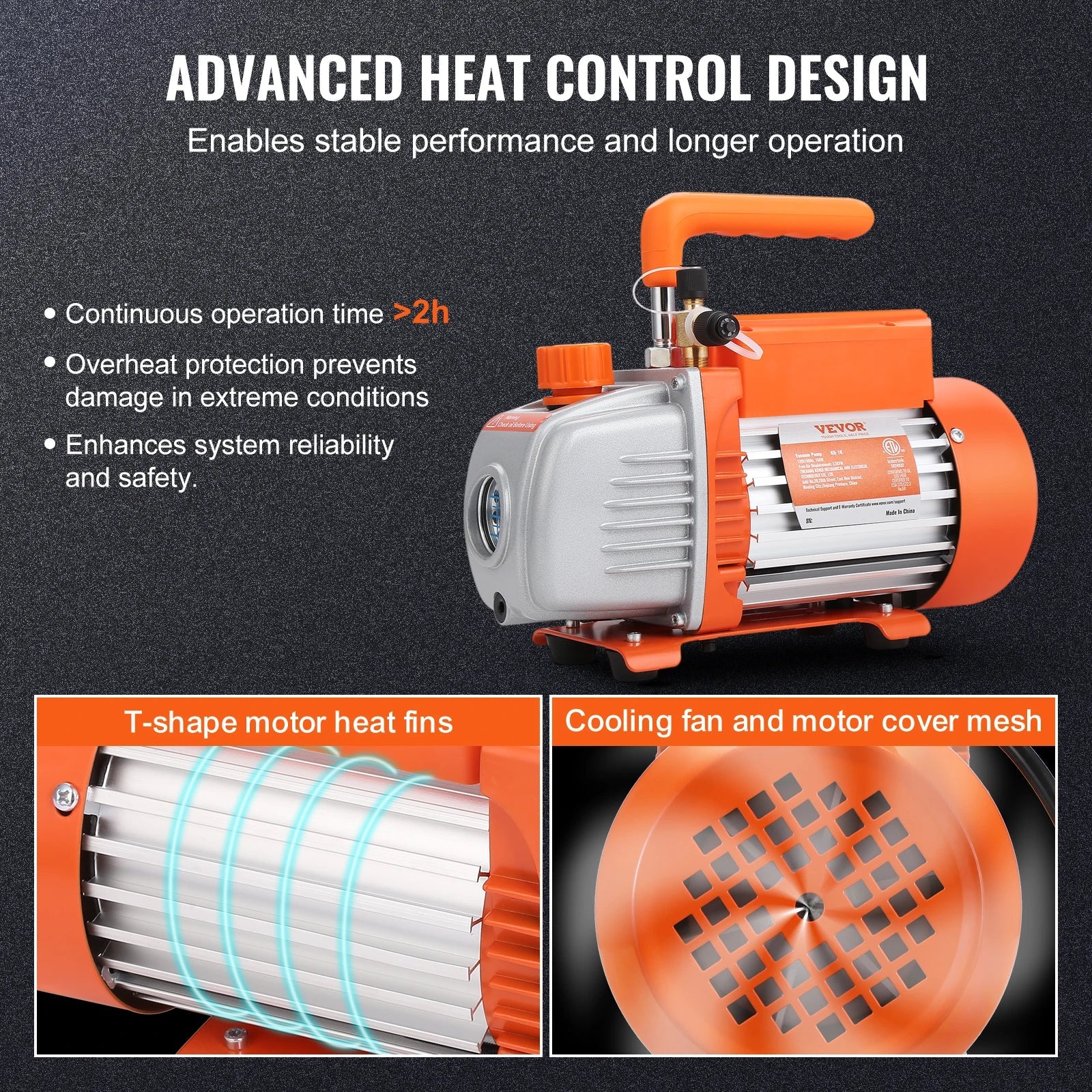 VEVOR 1&2 Stage Vacuum Pump 3.5/5/7CFM AC120V Air Conditioning Conditioner Vacuum Pump for HVAC Repair Refrigeration Maintenance - Buy at GearForge