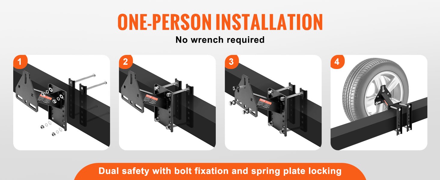 SucceBuy 160 lbs Spare Tire Carrier with Mounting Bracket & Screws – Fits Trailers & RVs - Buy at GearForge