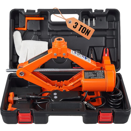 SucceBuy 3T Electric Scissor Car Jack with 12V Impact Wrench – Portable SUV & Truck Tire Lifting Tool - Buy at GearForge