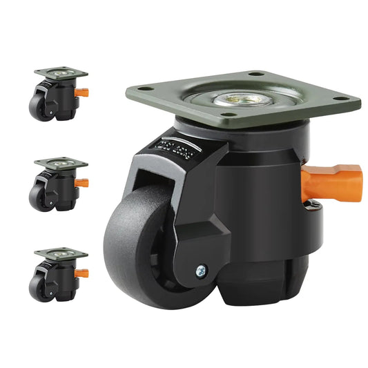 SucceBuy 4 - Piece Heavy Duty Leveling Casters with Adjustable Feet – Swivel Wheels for Workbench & Machines - Buy at GearForge