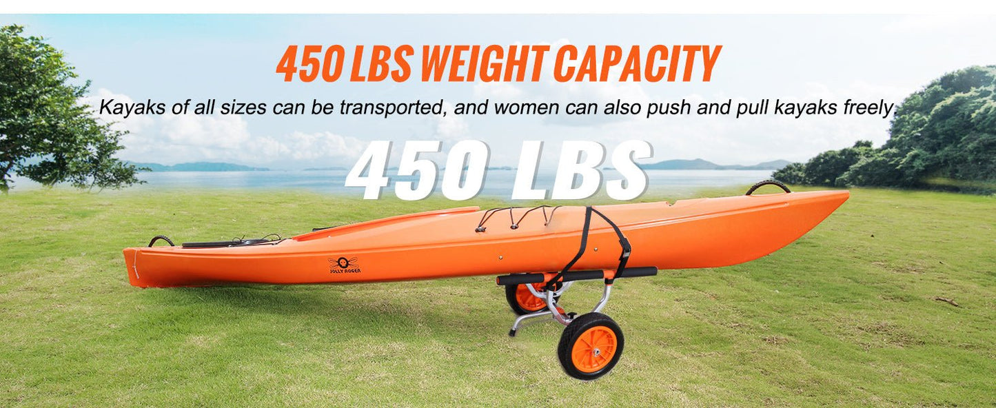 SucceBuy Kayak Cart 450lbs Detachable Canoe Trolley Cart with 12'' Tires Adjustable Width for Paddleboards Float Mats Jon Boats - Buy at GearForge