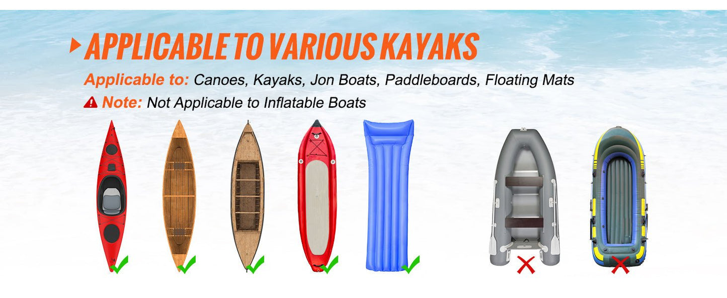 SucceBuy Kayak Cart 450lbs Detachable Canoe Trolley Cart with 12'' Tires Adjustable Width for Paddleboards Float Mats Jon Boats - Buy at GearForge