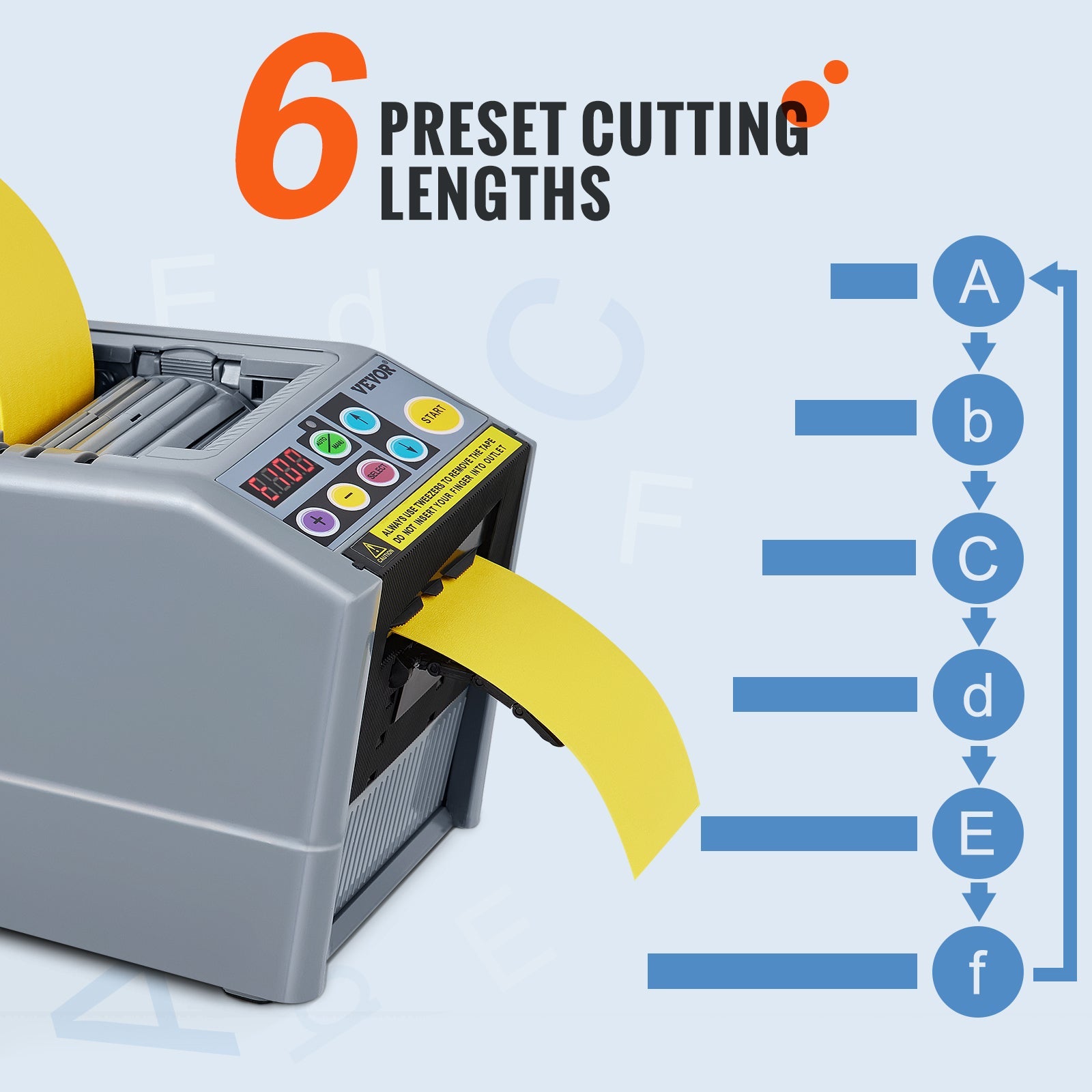 SucceBuy ZCUT - 9 Electric Automatic Tape Cutting Machine – 6–60mm Adhesive Tape Dispenser for Packaging - Buy at GearForge