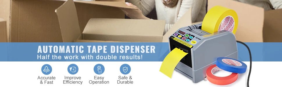 SucceBuy ZCUT - 9 Electric Automatic Tape Cutting Machine – 6–60mm Adhesive Tape Dispenser for Packaging - Buy at GearForge